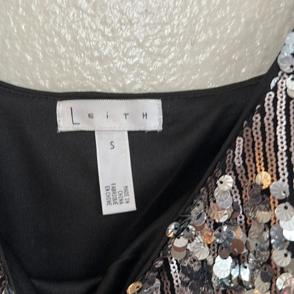 NWT Leith mini bodycoon tank top dress with sequins - Picture 3 of 5